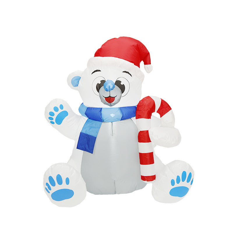 Christmas Inflatable Dog 1.2m Christmas Bear Lighting Decoration