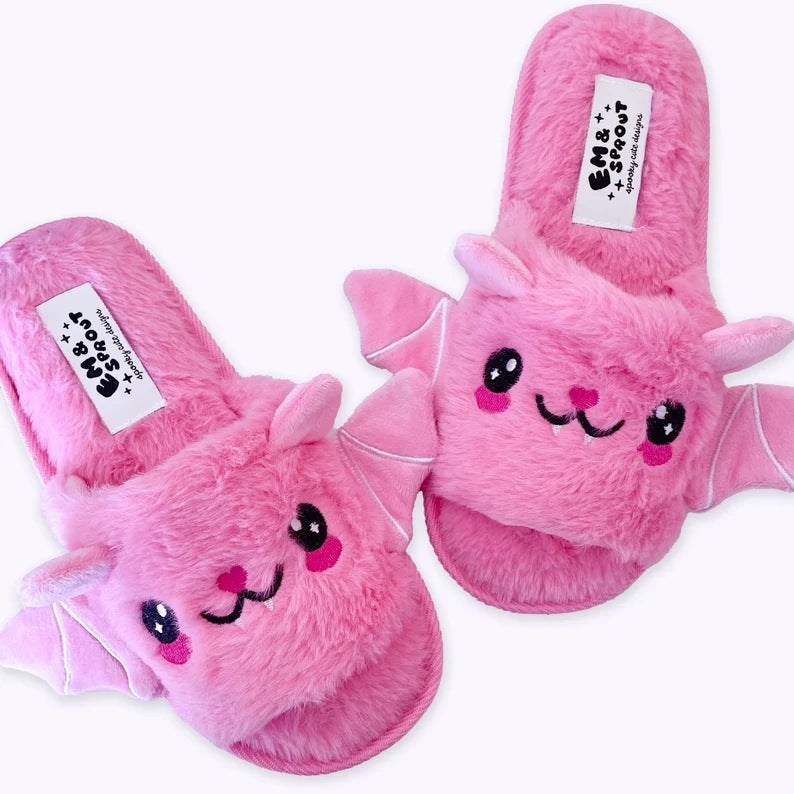 Cute Bat Slippers with Wings