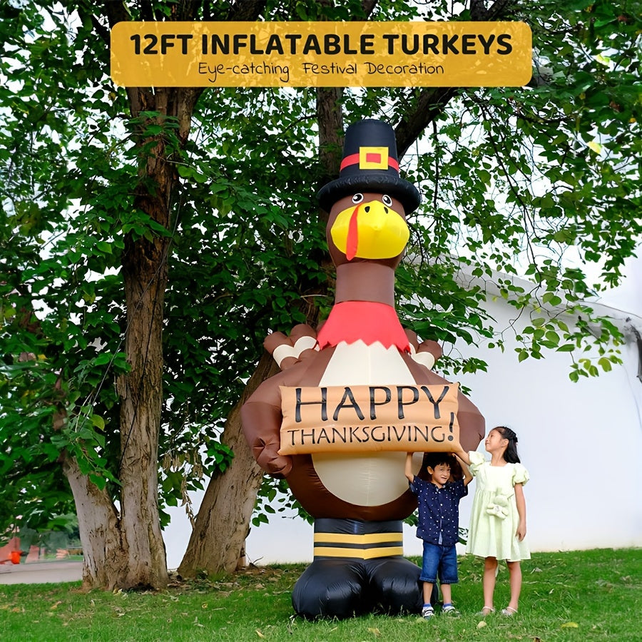 Bring Joy to Your Thanksgiving with Our 12ft Giant Inflatable Turkey!