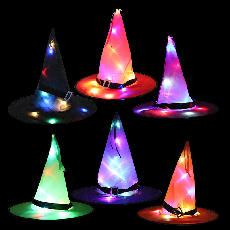 Halloween LED Hanging Witch Hat Decor