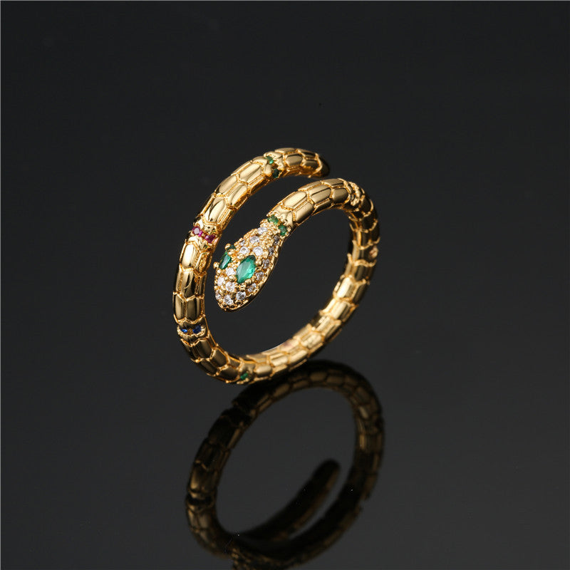 Women Adjustable Gold Color Snake Ring