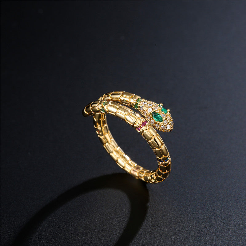 Women Adjustable Gold Color Snake Ring