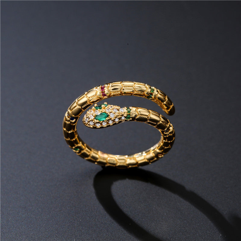 Women Adjustable Gold Color Snake Ring