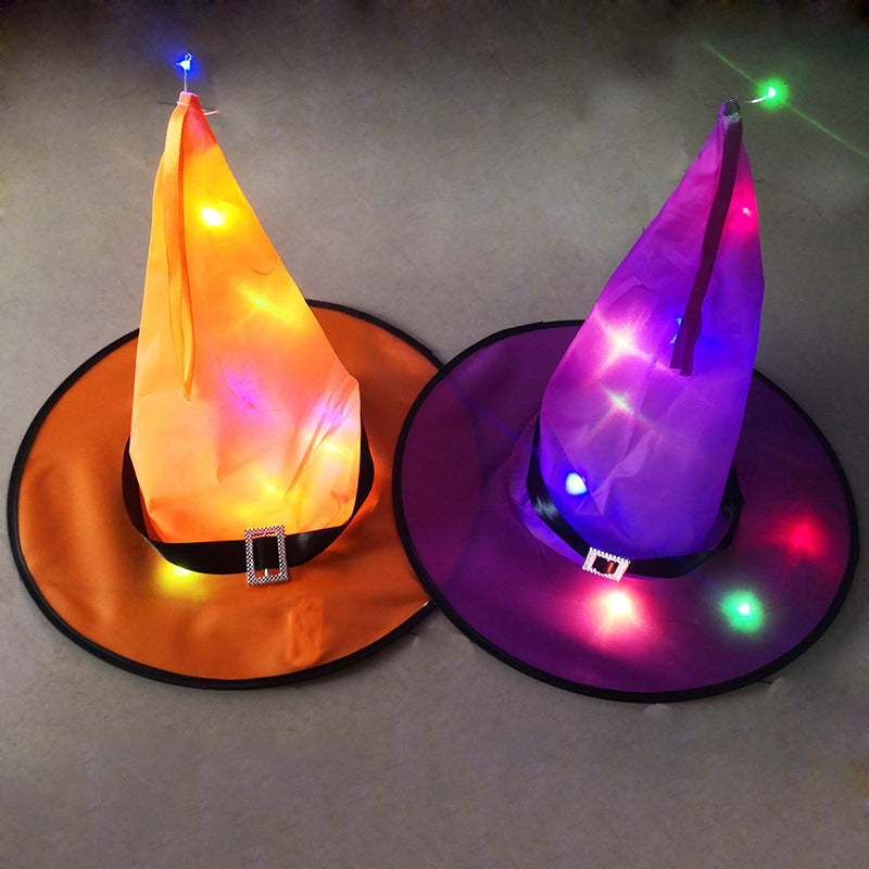 Halloween LED Hanging Witch Hat Decor