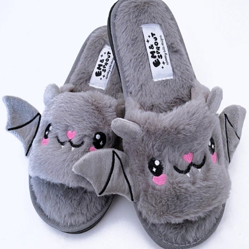 Cute Bat Slippers with Wings