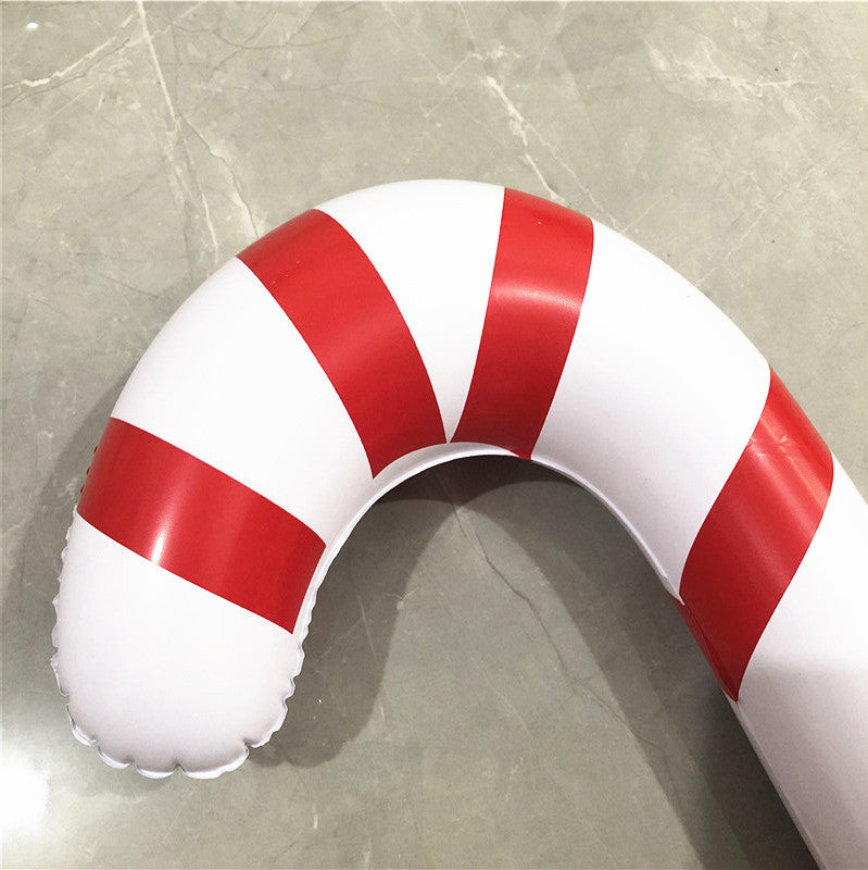 PVC Inflatable Santa Walking Stick Blowing Toy