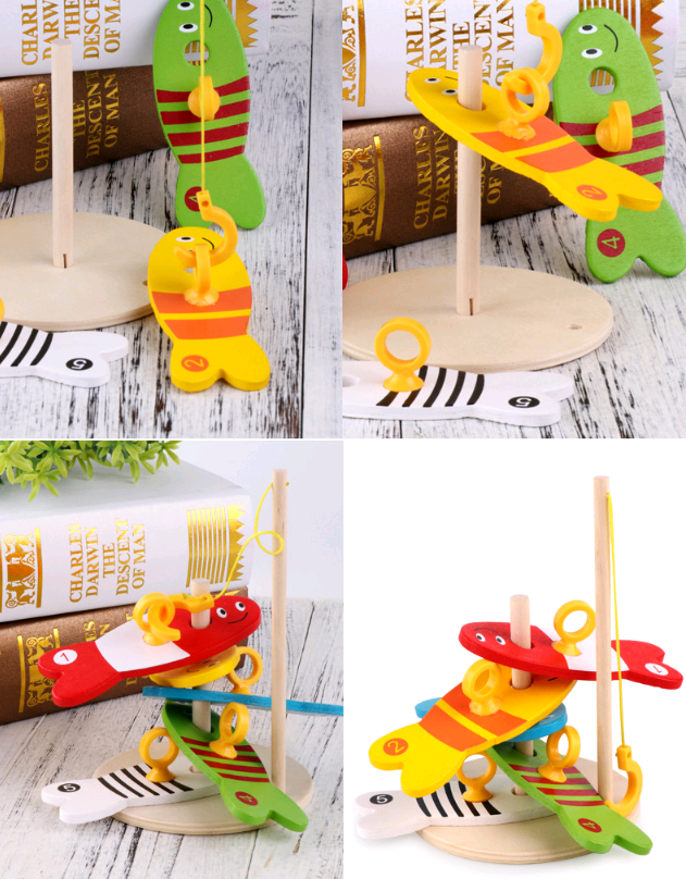 Children Educational Wooden Fishing toy