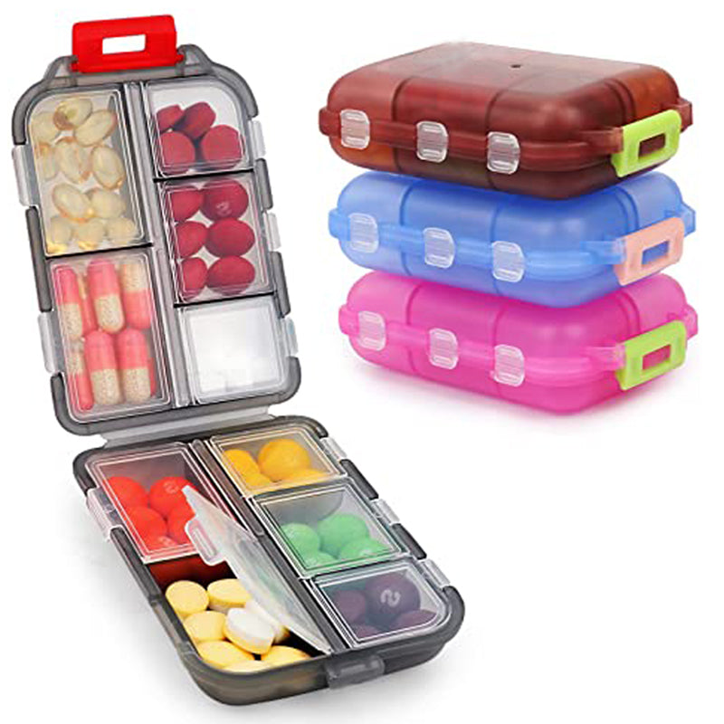 Travel 10 Grid, Moisture Proof Pill Organizer