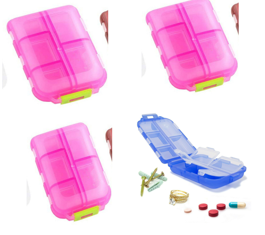 Travel 10 Grid, Moisture Proof Pill Organizer