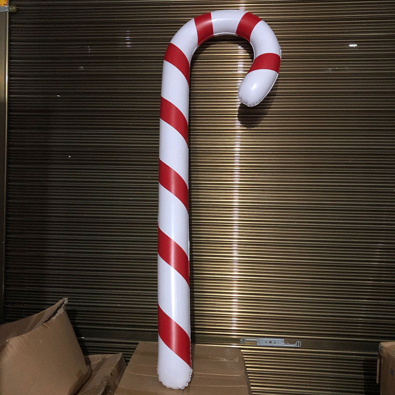 PVC Inflatable Santa Walking Stick Blowing Toy