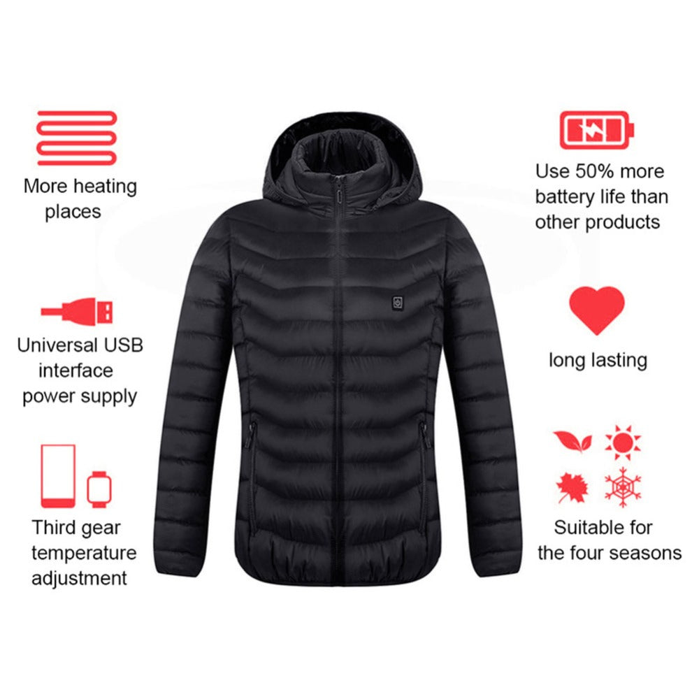 Heated Jacket Coat USB Electric Thermal Jacket