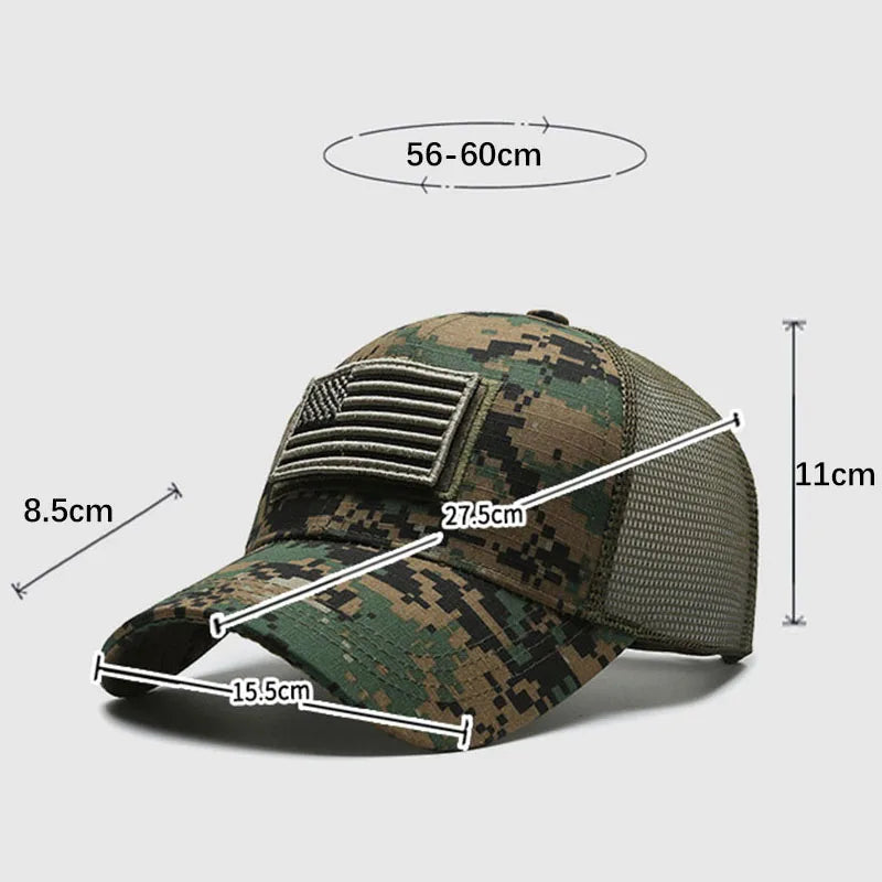 Camo Cap Outdoor Breathable Hat Adjustable Stylish