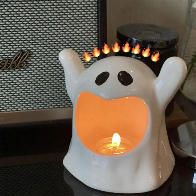 Halloween Ghost Candle Holder Cute Spooky Ghost