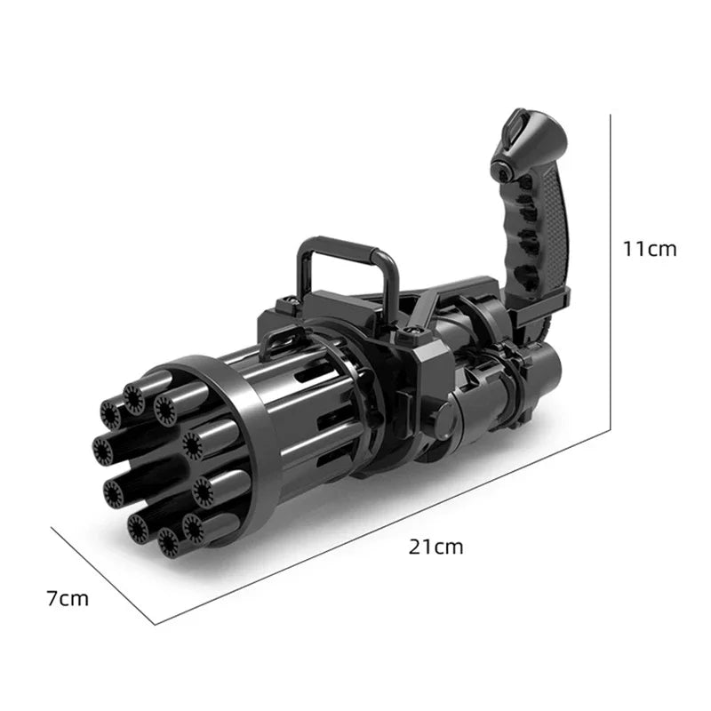 10 Hole Electric Gatling Bubble Machine Gun