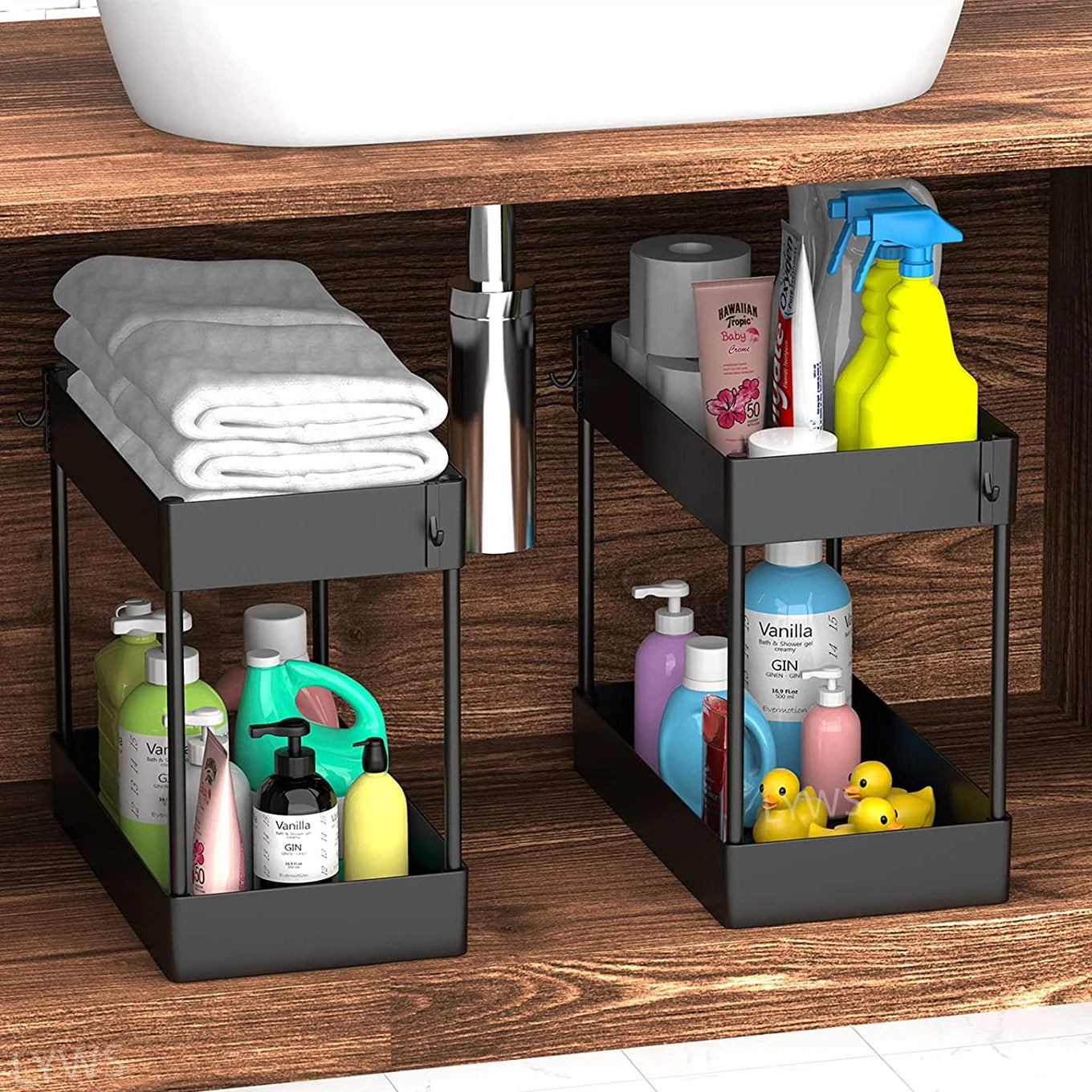 Under Sink Organizer Storage Rack 2 Tier