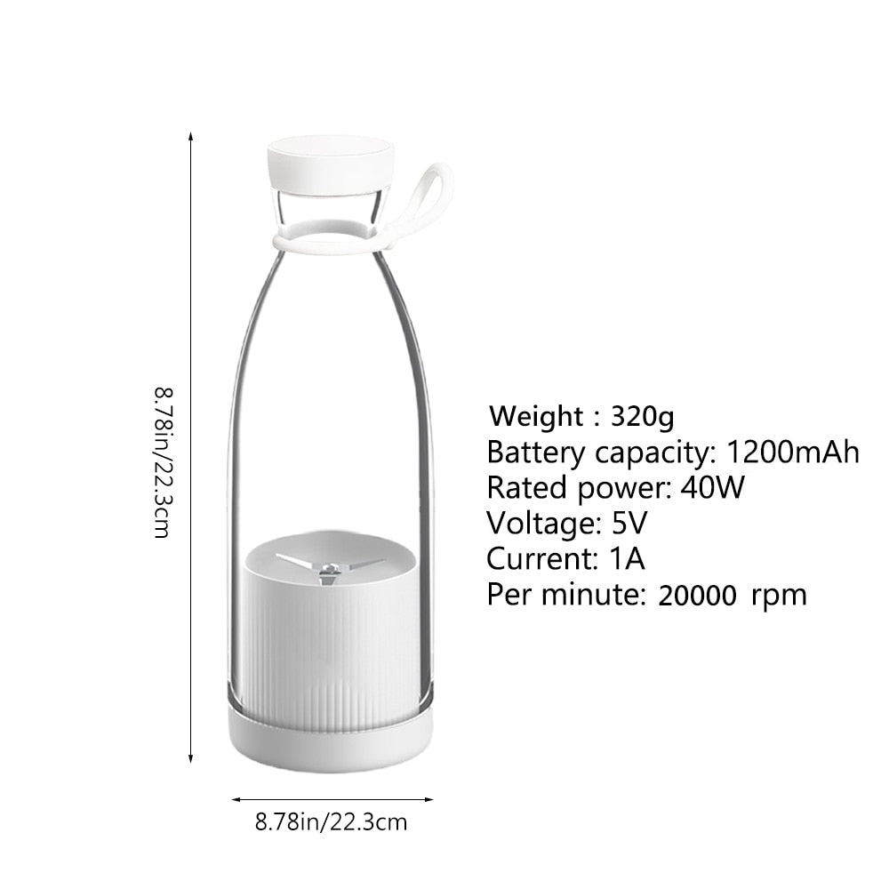 Portable Blender Bottle Juicer Usb Rechargeable Cup