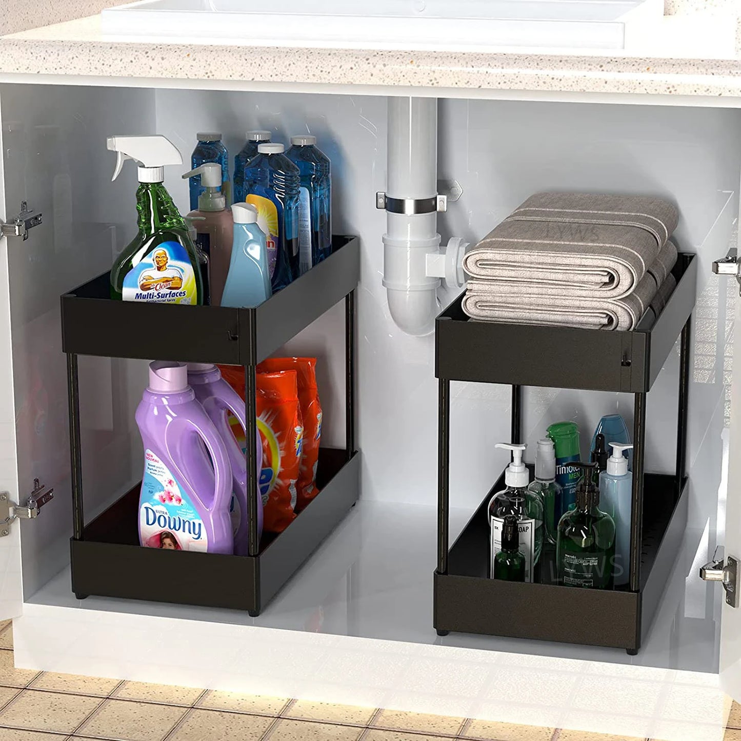 Under Sink Organizer Storage Rack 2 Tier