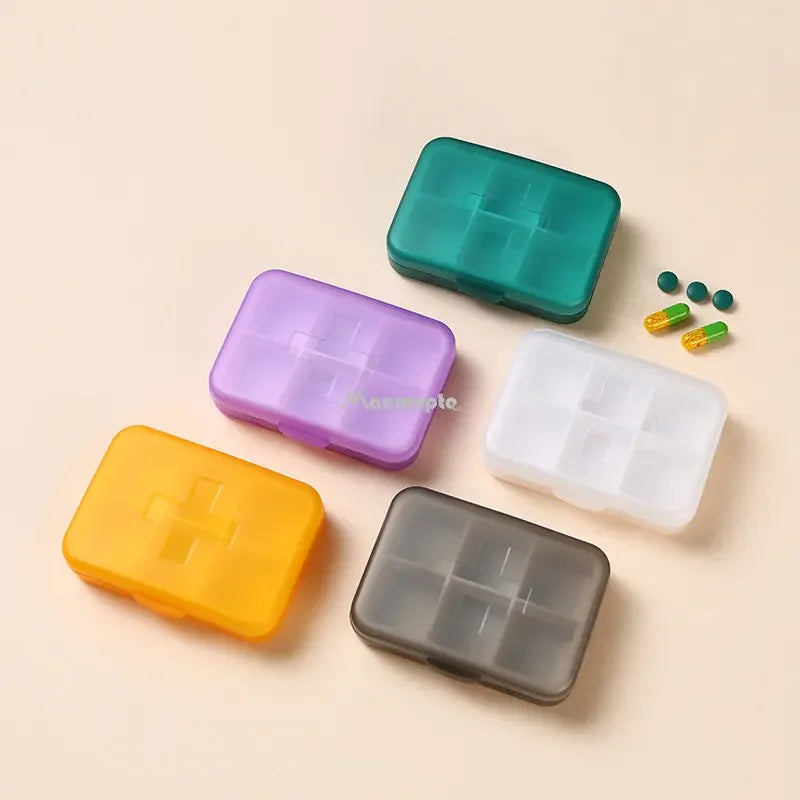 Pill Cases 6 Girds Mini Sealing Pill Box Portable Travel Medicine Capsule Storage