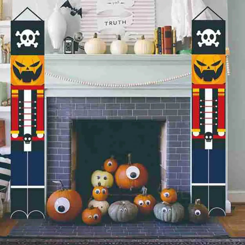 Spooky Halloween Pumpkin Skull Hanging Banners Festive Party for Holiday