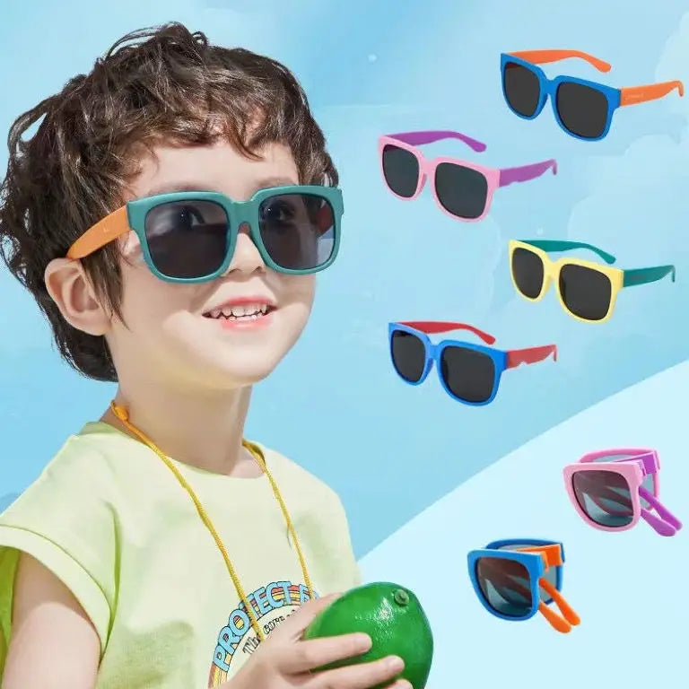 Square Glasses Children Eyewear Protection Uv400