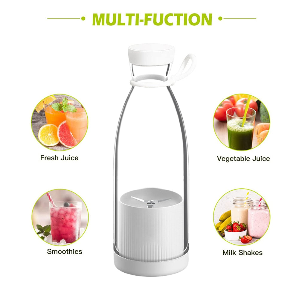 Portable Blender Bottle Juicer Usb Rechargeable Cup