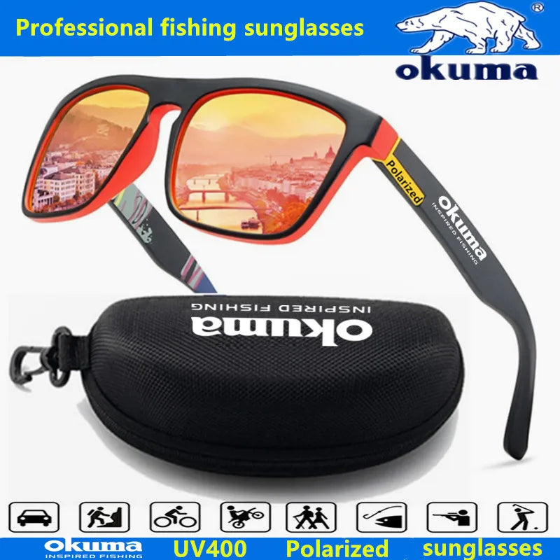 Okuma polarized sunglasses UV400 for men and women outdoor hunting, fishing, driving bicycles, sunglasses optional box