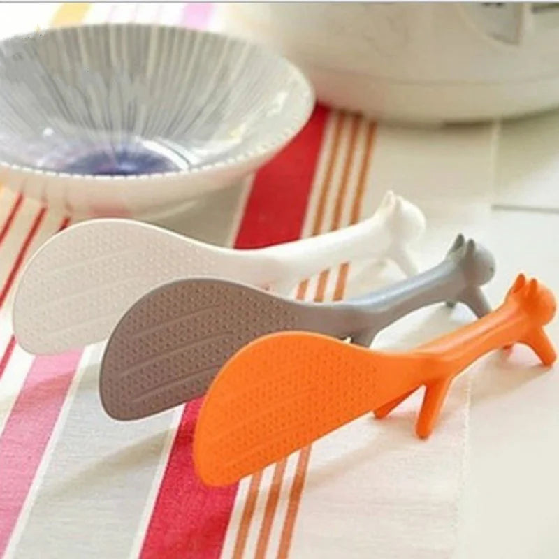 Cartoon Squirrel Spoon Non Stick Rice Paddle Ladle Lovely Meal Spoon Cooking Tools Kitchen Accessories Cute Kitchen Stand Spoon