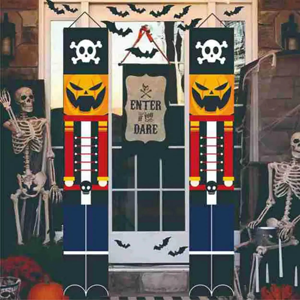 Spooky Halloween Pumpkin Skull Hanging Banners Festive Party for Holiday