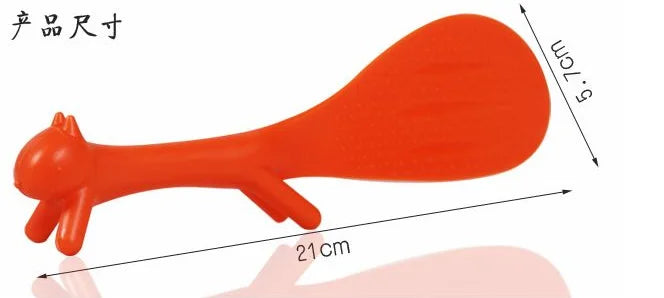 Cartoon Squirrel Spoon Non Stick Rice Paddle Ladle Lovely Meal Spoon Cooking Tools Kitchen Accessories Cute Kitchen Stand Spoon