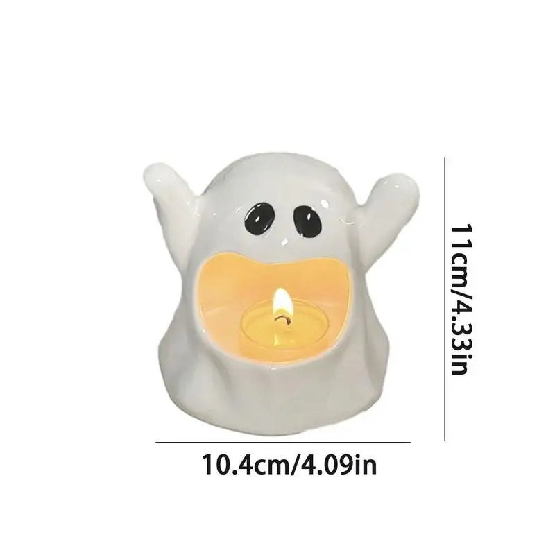 Halloween Ghost Candle Holder Cute Spooky Ghost