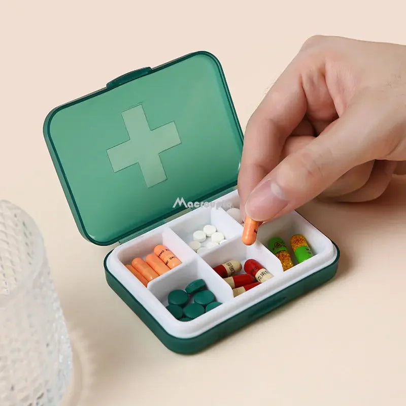 Pill Cases 6 Girds Mini Sealing Pill Box Portable Travel Medicine Capsule Storage