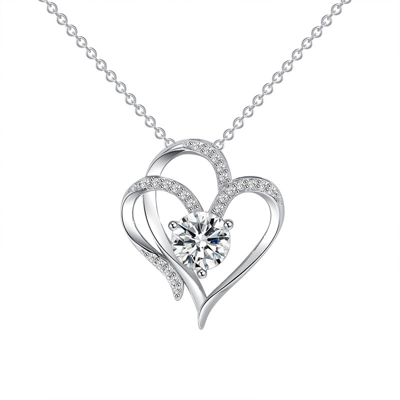 Double Heart-shaped Necklace for Her