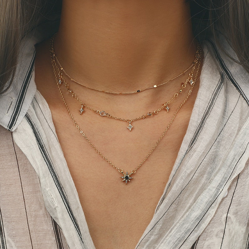 30 Styles of Multi-layer Alloy Necklaces