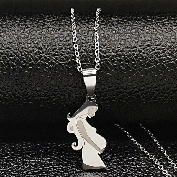 Family Stainless Steel Silver Color Chain Jewelry