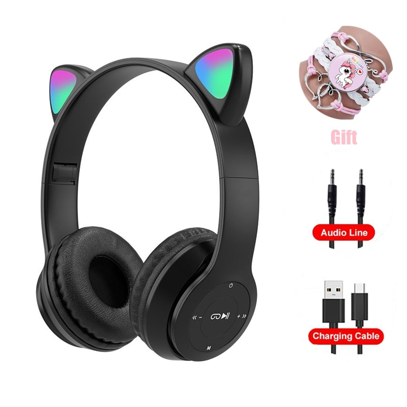 Wireless RGB Cat Ears Headphones