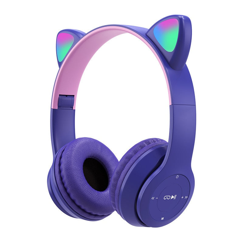 Wireless RGB Cat Ears Headphones