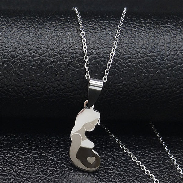 Family Stainless Steel Silver Color Chain Jewelry