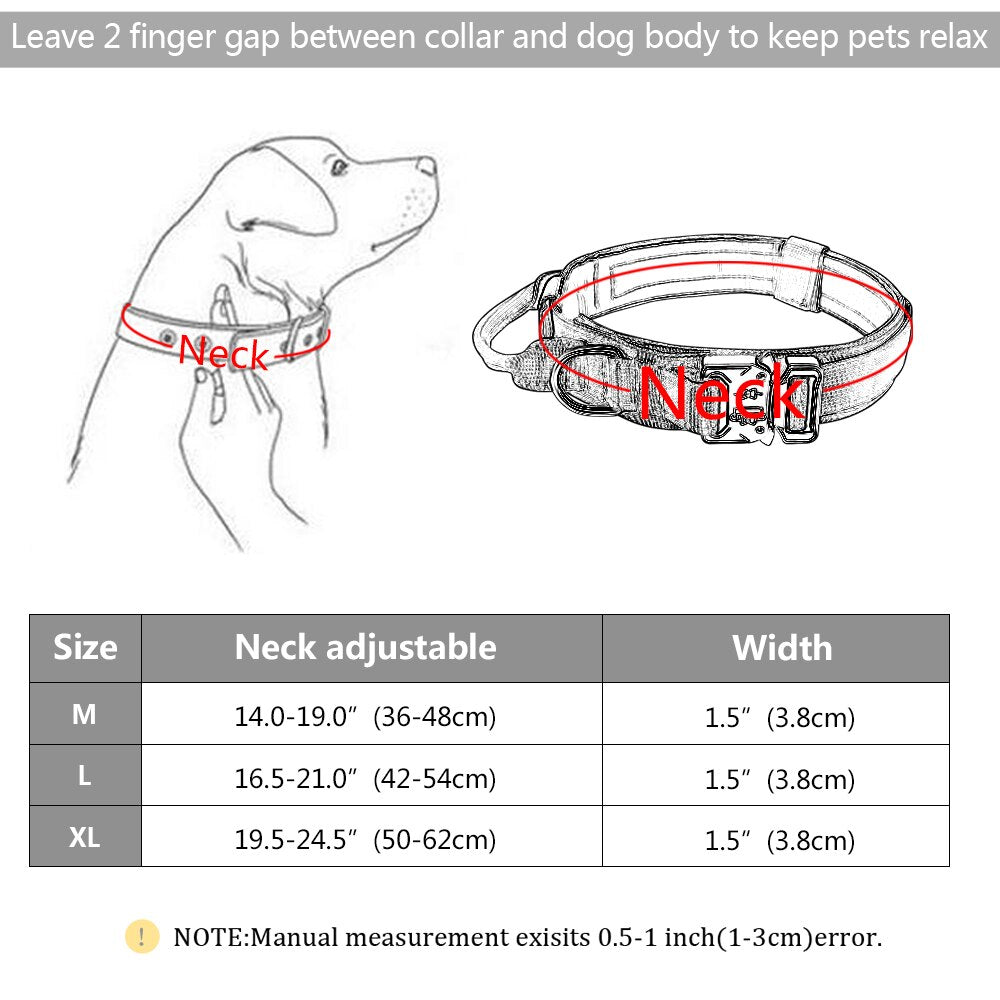 Adjustable Durable Tactical Nylon Collar/Leash For Dogs