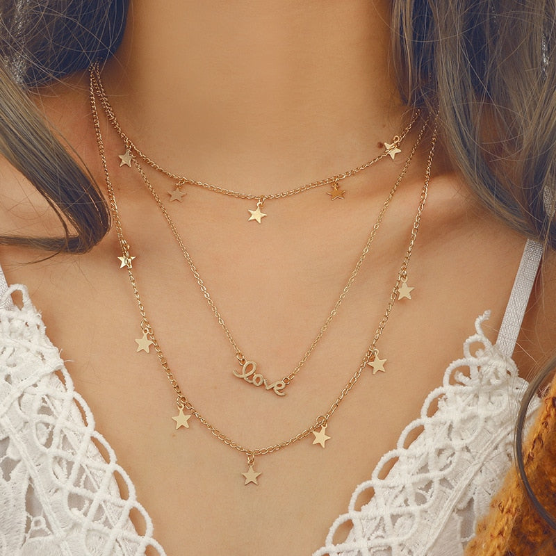 30 Styles of Multi-layer Alloy Necklaces