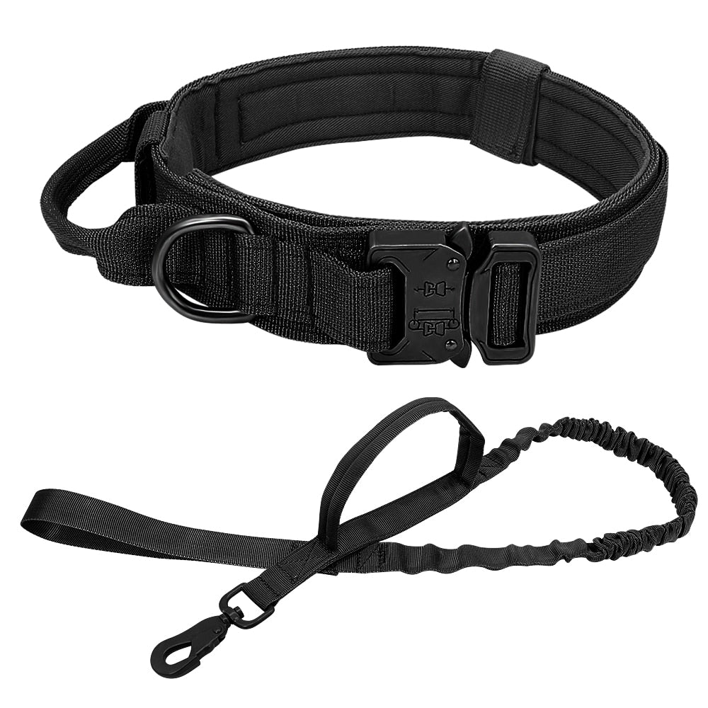 Adjustable Durable Tactical Nylon Collar/Leash For Dogs