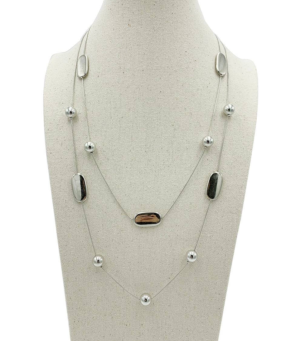 Bohemia Long Double Layers Beaded Chain Necklace