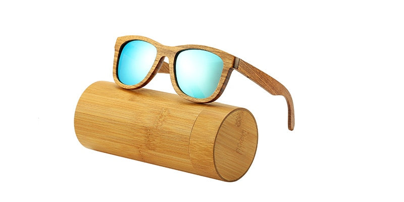 AN SWALLOW Retro Polarized Zebra Wood Sunglasses