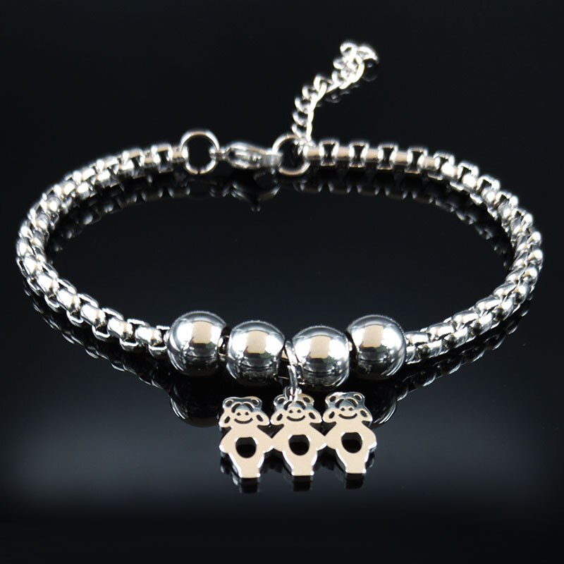 Mother & Daughter Stainless Steel Bracelet