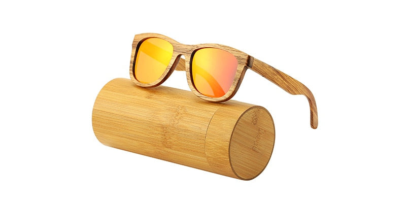 AN SWALLOW Retro Polarized Zebra Wood Sunglasses