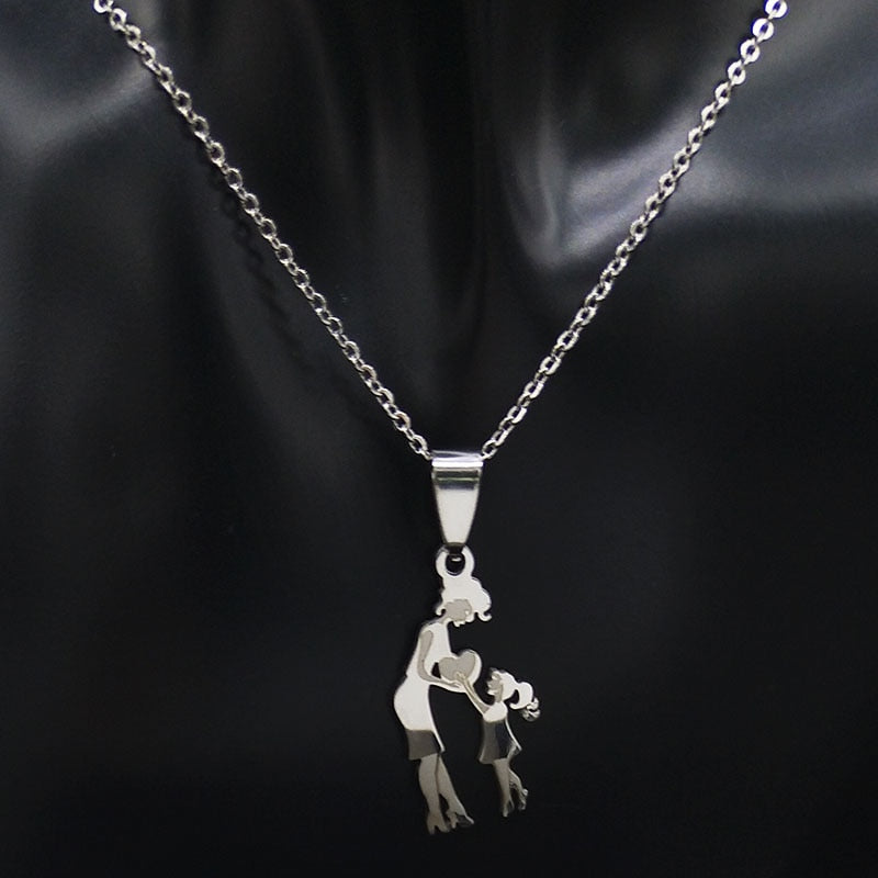 Family Stainless Steel Silver Color Chain Jewelry