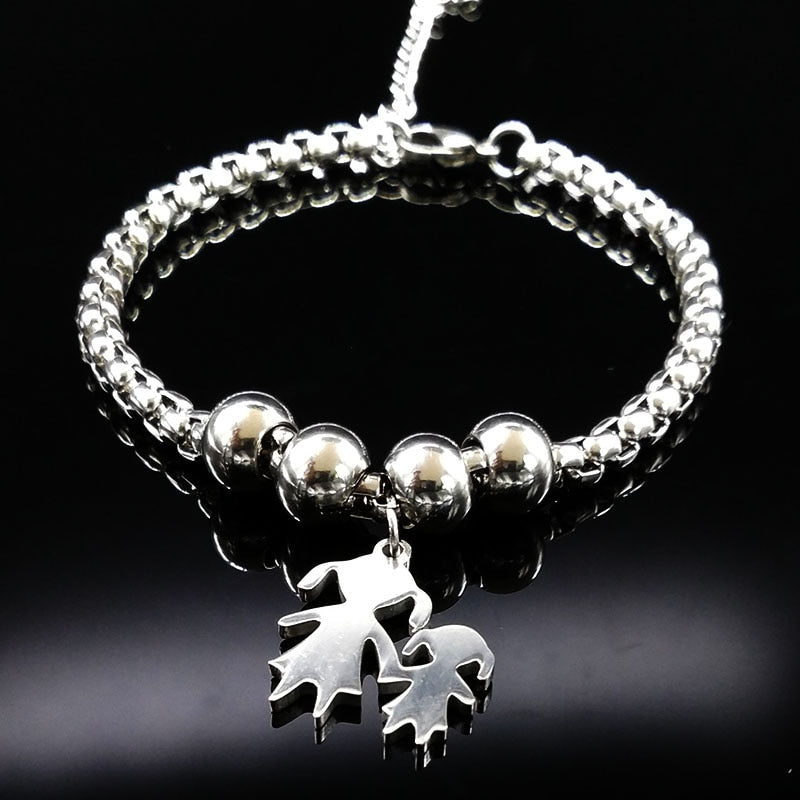 Mother & Daughter Stainless Steel Bracelet