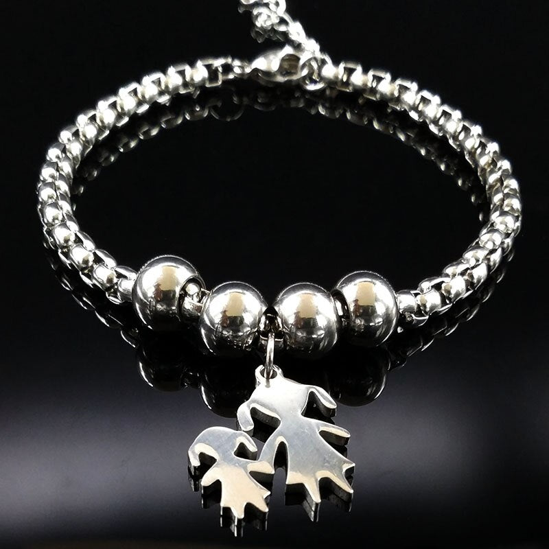 Mother & Daughter Stainless Steel Bracelet