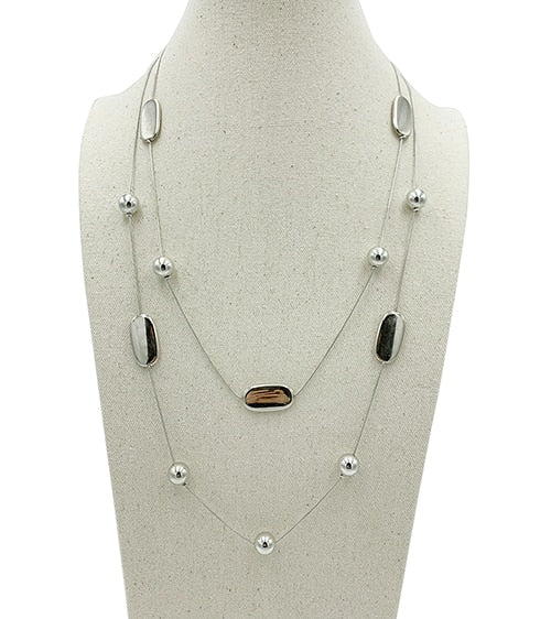 Bohemia Long Double Layers Beaded Chain Necklace