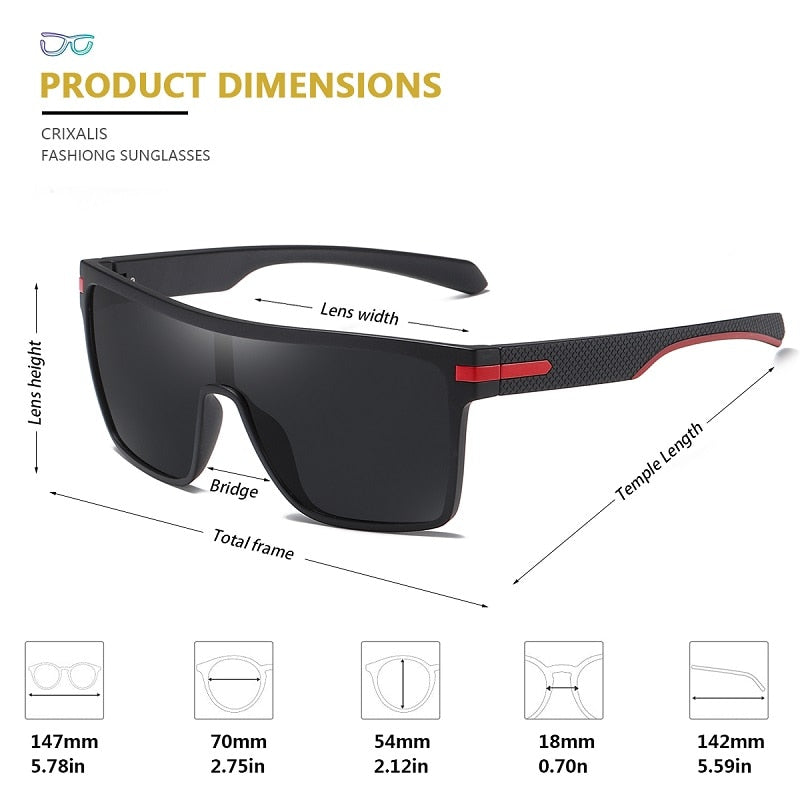 CRIXALIS Polarized Overside Square Sunglasses