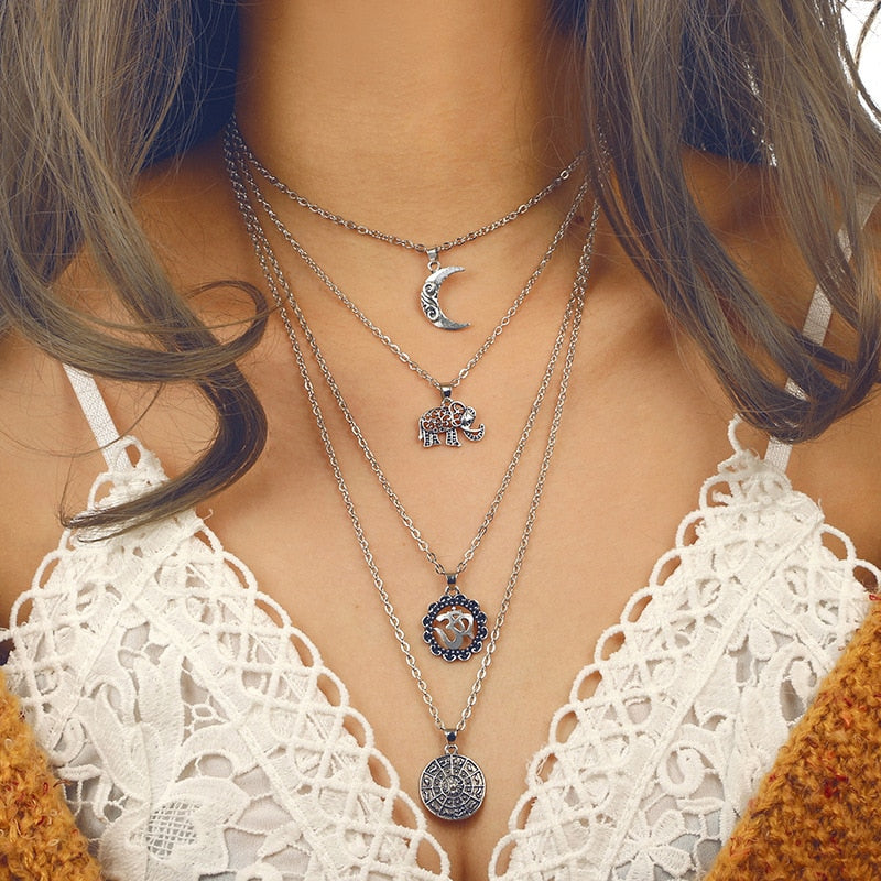 30 Styles of Multi-layer Alloy Necklaces